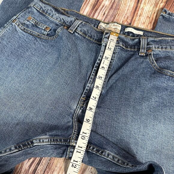 Vintage Y2K Old Navy BOOT CUT Size 16 Blue Mid Rise Jeans Denim Pants 36x31 - Picture 7 of 10
